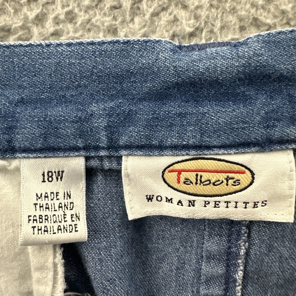 Vintage Talbots Denim Jean Maxi Skirt Cottagecore Boho Retro Modest Women's 18W - Picture 4 of 7